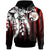 Niue Hoodie Vertical Stripes Style Unisex Red - Polynesian Pride