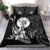 Niue Bedding Set - Fish With Plumeria Flowers Style Black - Polynesian Pride