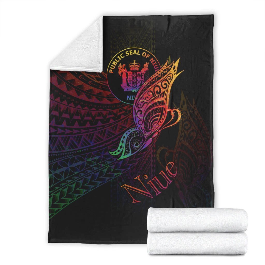 Niue Premium Blanket - Butterfly Polynesian Style - Polynesian Pride