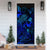 Niue Door Cover Turtle Hibiscus Blue - Polynesian Pride