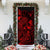 Niue Door Cover Turtle Hibiscus Red - Polynesian Pride