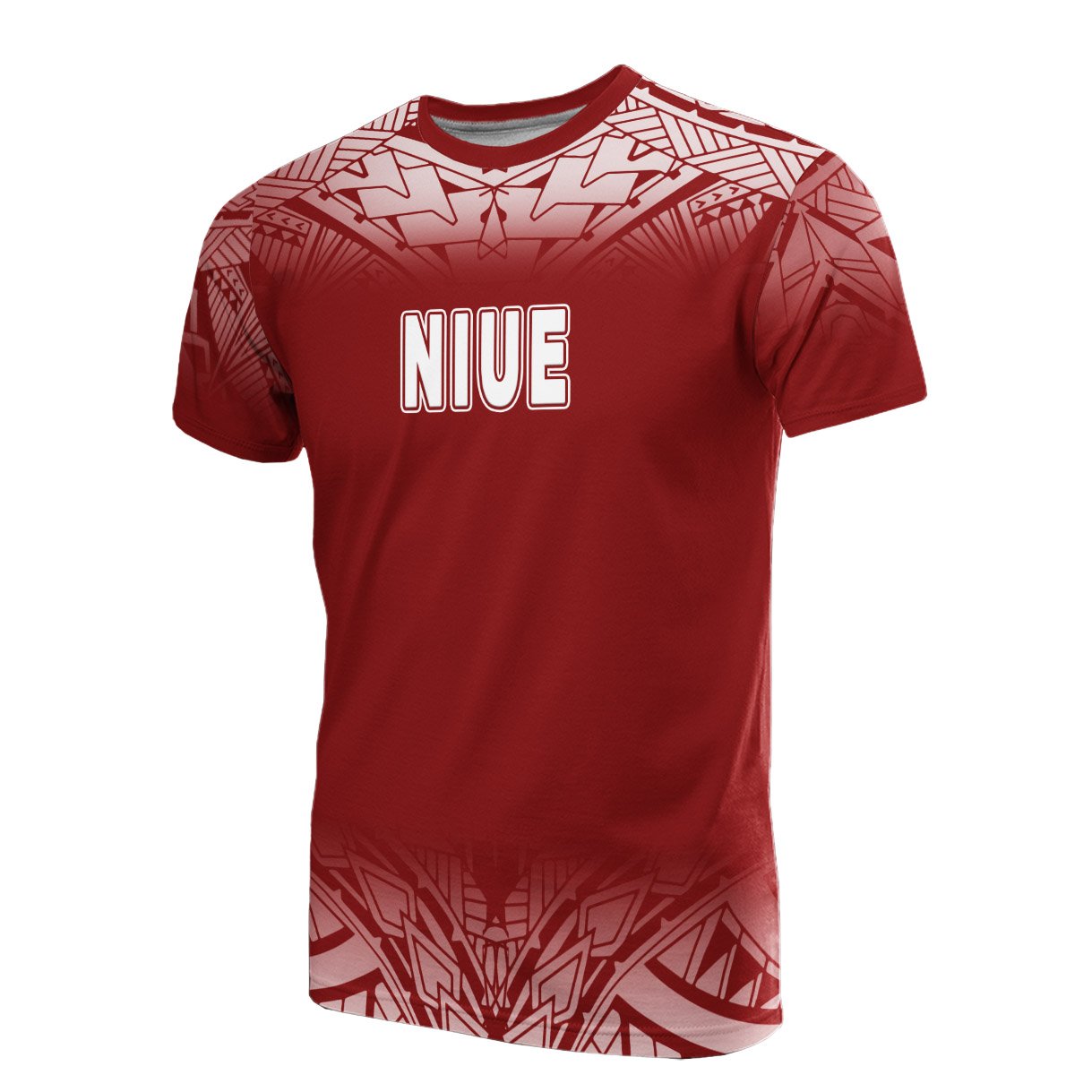 Niue All Over T Shirt Fog Red Unisex Red - Polynesian Pride