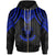 Niue Custom Zip up Hoodie Polynesian Armor Style Blue Unisex Blue - Polynesian Pride