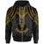 Niue Custom Zip up Hoodie Polynesian Armor Style Gold Unisex Gold - Polynesian Pride