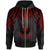 Niue Custom Zip up Hoodie Polynesian Armor Style Red Unisex Red - Polynesian Pride