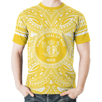 Niue All T Shirt Niue Coat Of Arms Polynesian Flag Color - Polynesian Pride