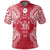 Niue Polo Shirt Seal Map Polynesian Tattoo Red White Unisex Red - Polynesian Pride