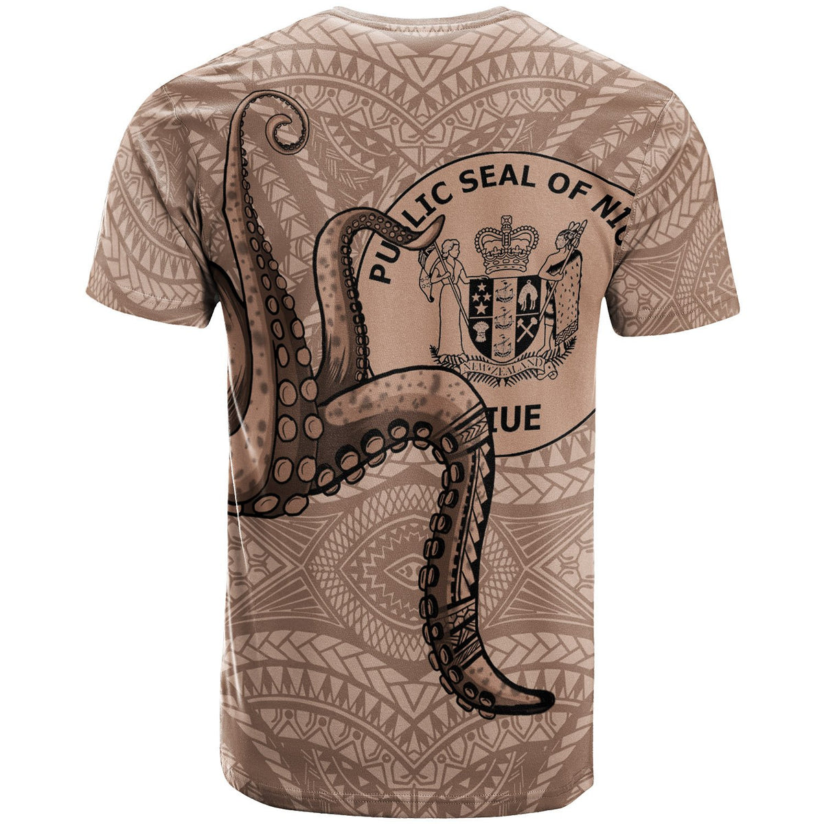 Niue T Shirt Octopus Tentacle - Polynesian Pride