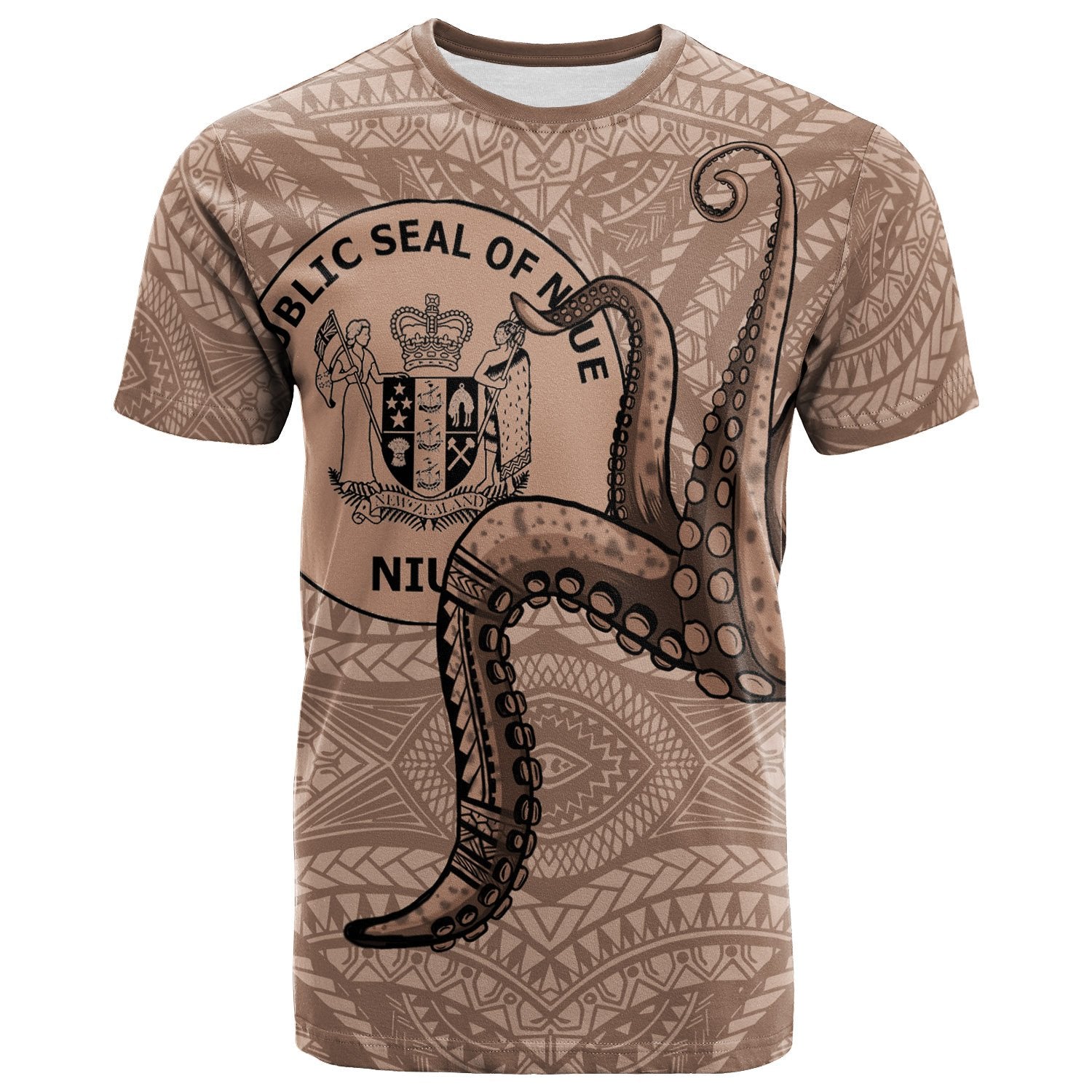 Niue T Shirt Octopus Tentacle Unisex Art - Polynesian Pride