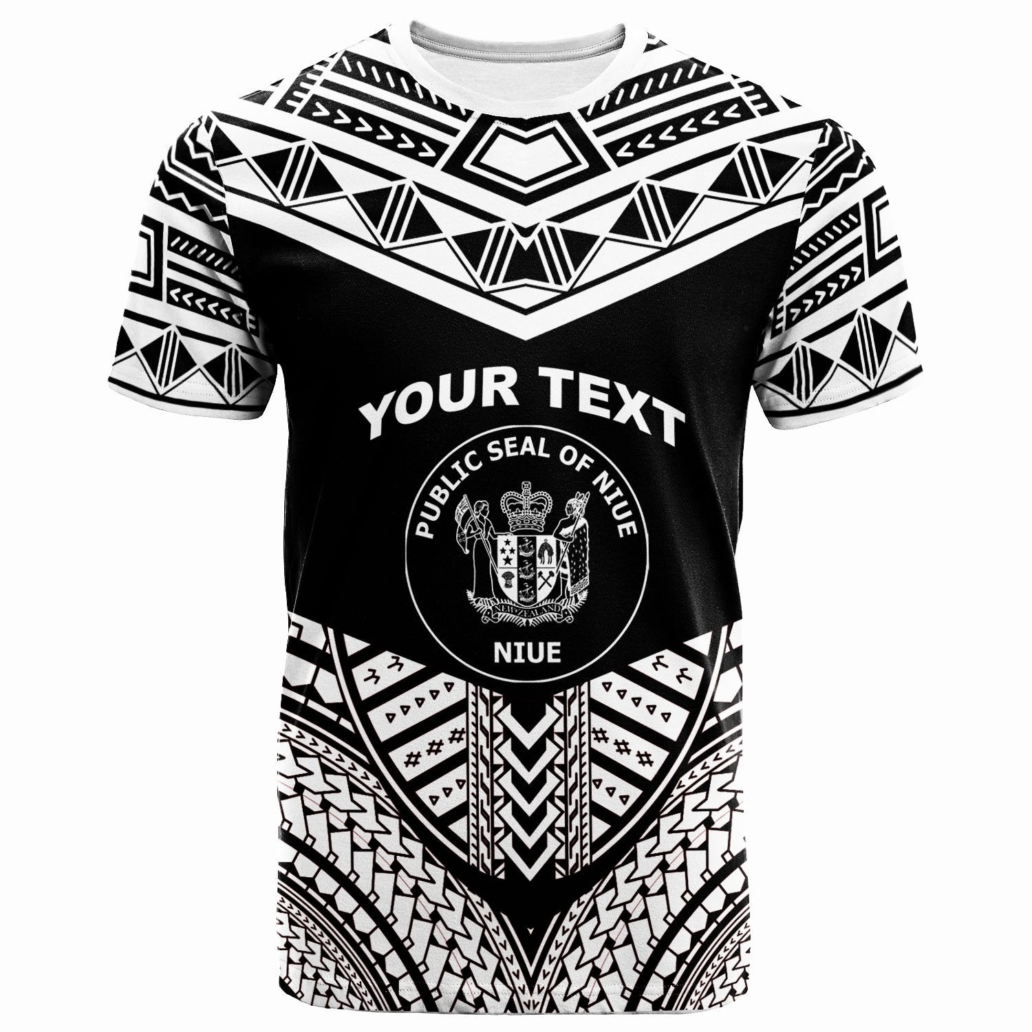 Niue Custom T Shirt Tribal Pattern Cool Style White Color Unisex White - Polynesian Pride