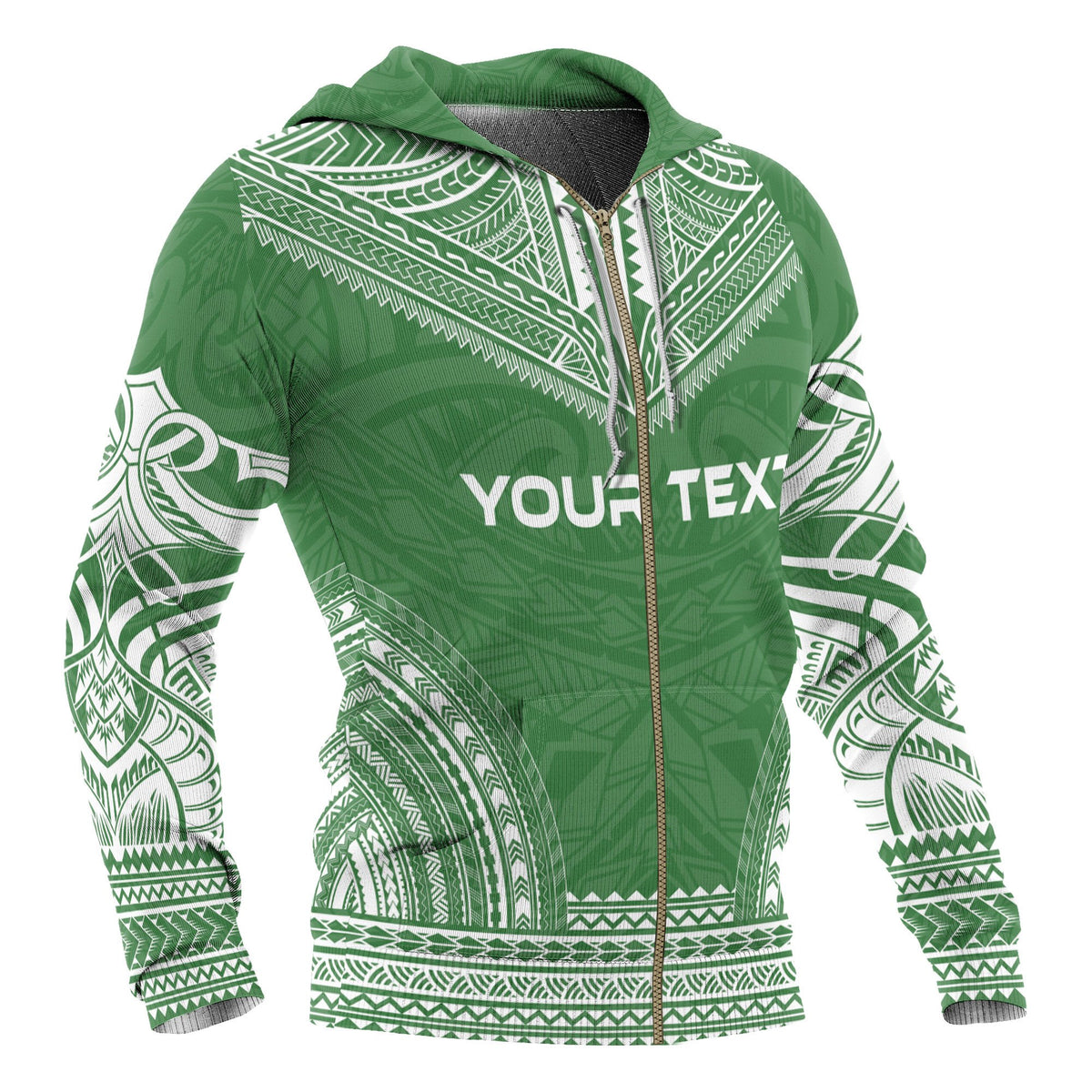 Norfolk Island Polynesian Chief Custom Zip up Hoodie Flag Version - Polynesian Pride