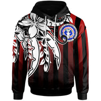 Northern Mariana Islands Hoodie Vertical Stripes Style Unisex Red - Polynesian Pride