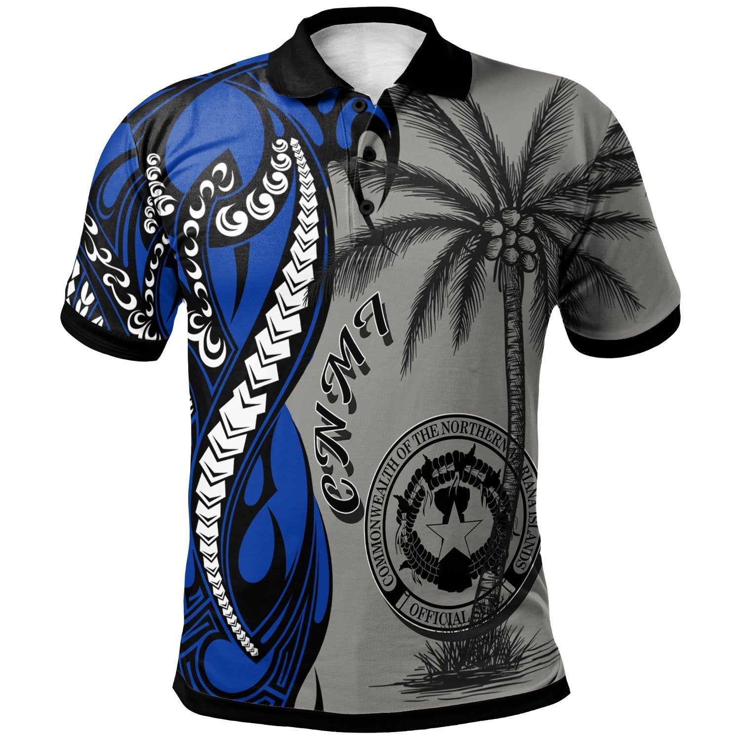 Northern Mariana Islands Polo Shirt Classical Coconut Tree Unisex Gray - Polynesian Pride