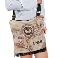 Northern Mariana Islands Boho Handbag - Hibiscus Flowers Vintage Style - Polynesian Pride