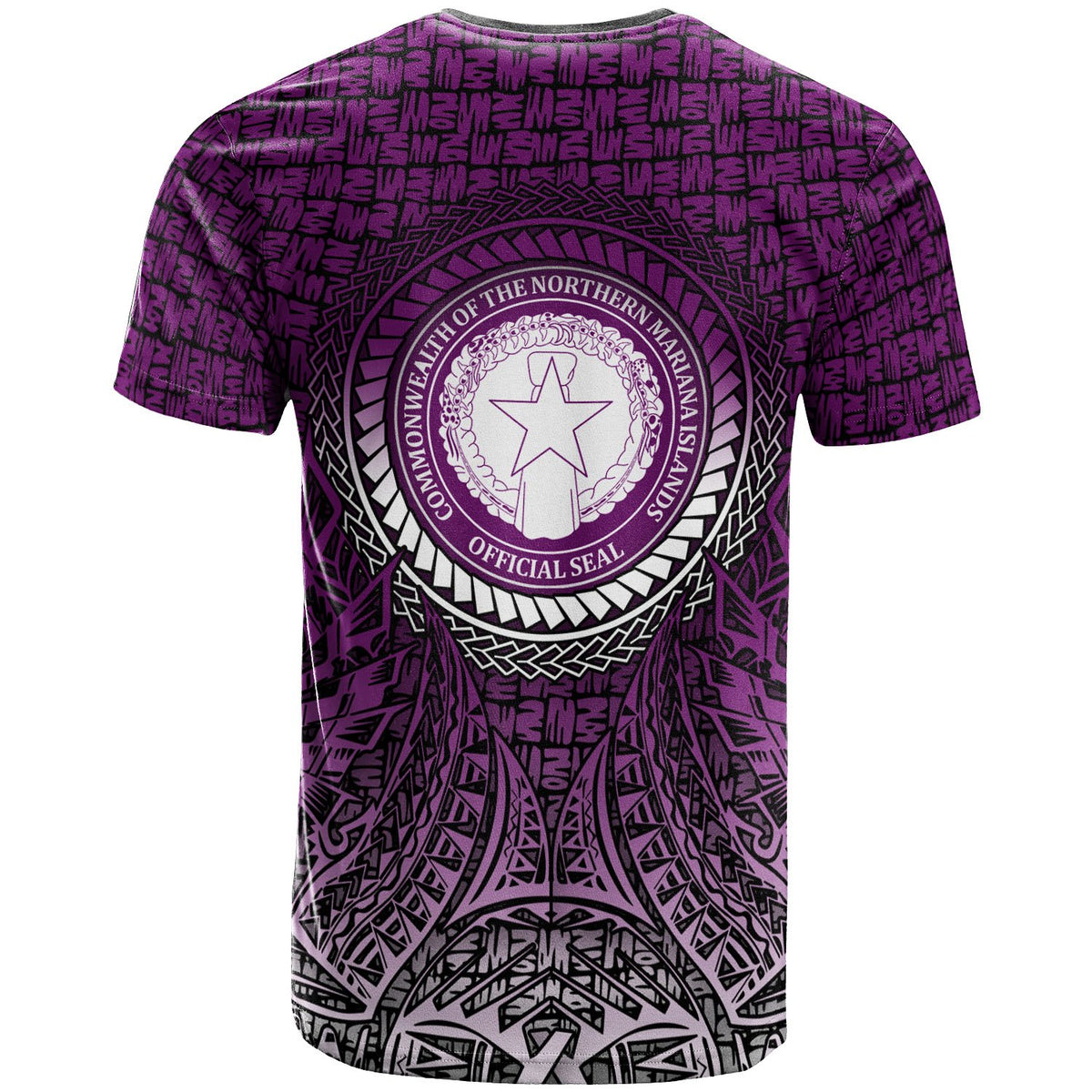 Northern Mariana Islands T Shirt Circle Pattern Purple - Polynesian Pride