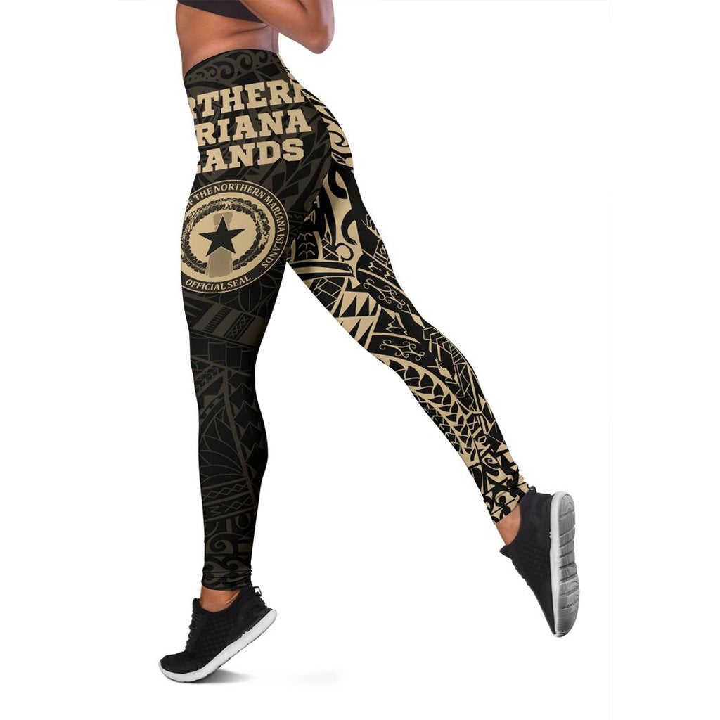 Northern Mariana Islands Special Leggings A7 Black - Polynesian Pride