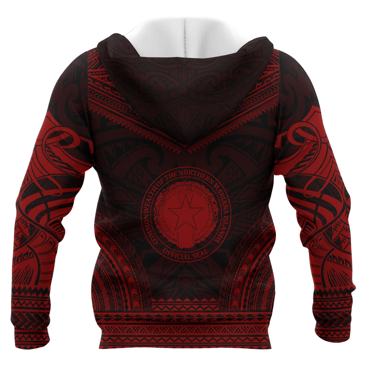 Northern Mariana Island Polynesian Chief Custom Hoodie Red Version Unisex Red - Polynesian Pride