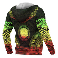 Northern Mariana Island Polynesian Chief Custom Zip up Hoodie Reggae Version - Polynesian Pride
