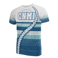 Northern Mariana Islands T Shirt CNMI Seal Tribal Line Unisex Blue - Polynesian Pride