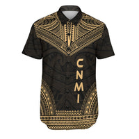 Northern Mariana Islands Polynesian Chief Shirt - Gold Version Men Gold - Polynesian Pride