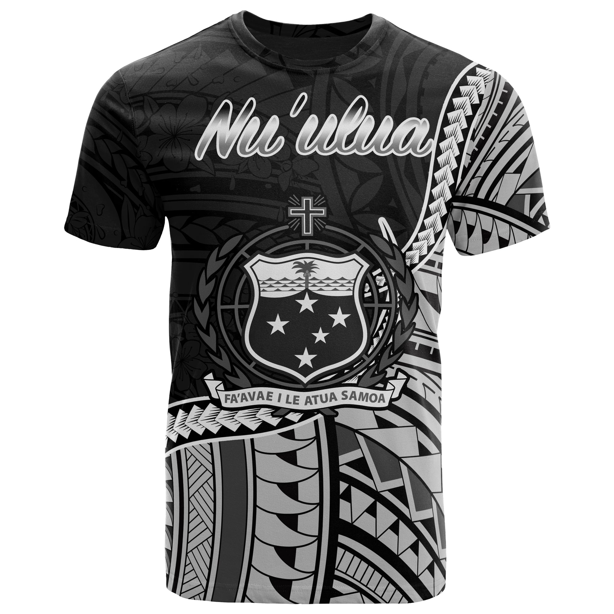 Samoa T Shirt Nuulua Polynesian Patterns Unisex Black - Polynesian Pride