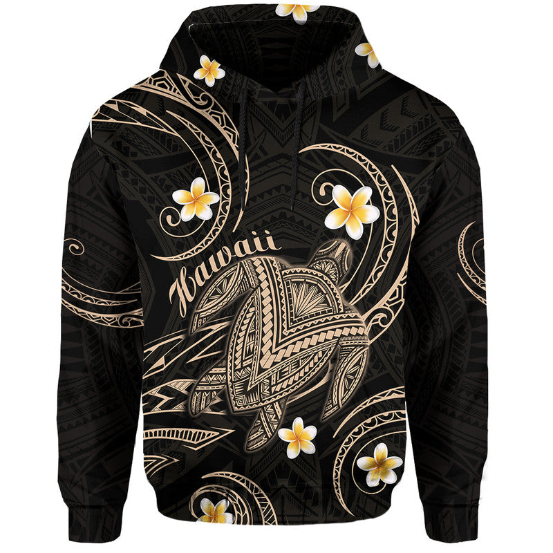 Hawaii Hoodiean Turtle Plumeria Mixed Polynesian Nude Style LT9 Hoodie Nude - Polynesian Pride