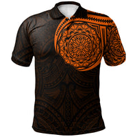 Polo Shirt Polynesian Flowers Tattoo Style - Polynesian Pride