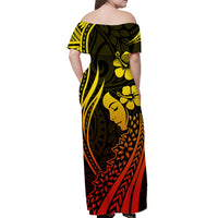 Custom Outfit For Couple Polynesian Valentine Couple Matching Dress and Hawaiian Shirt I LOVE YOU Hibiscus Style Special LT13 - Polynesian Pride