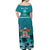 Custom Bula Fiji Matching Hawaiian Shirt and Dress Fijian Tapa Patterns with Palm Tree Turquoise LT13 - Polynesian Pride