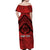 (Custom Personalised) Tonga Rugby MMT Off Shoulder Long Dress Ngatu Mate Maa Tonga Grunge LT13 - Polynesian Pride