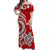 Tonga Rugby Off Shoulder Long Dress Kupesi Ngatu Ver.15 LT13 Women Art - Polynesian Pride