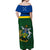 Solomon Islands National Day Off Shoulder Long Dress Independence Day Tapa Pattern LT13 - Polynesian Pride