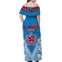 Toa Samoa Rugby Matching Dress and Hawaiian Shirt Manu Siva Tau Style Ulafala LT13 - Polynesian Pride