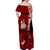 (Custom Personalised) New Caledonia Off Shoulder Long Dress Nautilus Red Polynesian Hibiscus LT13 - Polynesian Pride