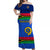 (Custom Personalised) Vanuatu Off Shoulder Long Dress Style Flag LT13 Women Blue - Polynesian Pride