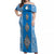 Tonga Rugby Off Shoulder Long Dress - Mate Ma'a Tonga Version Blue LT13 Women Blue - Polynesian Pride