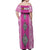 Tonga Rugby Off Shoulder Long Dress - Mate Ma'a Tonga Version Pink LT13 - Polynesian Pride