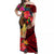 (Custom Personalised) Papua New Guinea Off Shoulder Long Dress Bird of Paradise Ver.01 LT13 Women Black - Polynesian Pride