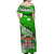 (Custom Personalised) Fiji Off Shoulder Long Dress Fijian Drua Mix Tagimaucia Flower Green Style LT14 - Polynesian Pride