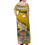 (Custom Personalised) Fiji Off Shoulder Long Dress Fijian Drua Mix Tagimaucia Flower Yellow Style LT14 - Polynesian Pride