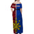 (Custom Personalised) Philippines Off Shoulder Long Dress Pilipinas Sun Mix Polynesian Pattern LT14 - Polynesian Pride