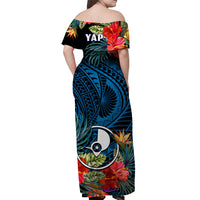 Yap State Matching Dress and Hawaiian Shirt Polynesian Hibiscus Flowers LT14 - Polynesian Pride