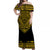 Custom Polynesian Tribal Matching Dress and Hawaiian Shirt Dashiki with Polynesian Tattoo Royal Golden Version LT14 - Polynesian Pride