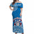 (Custom Personalised) Apifoou Tonga College Off Shoulder Long Dress Tongan Ngatu Pattern LT14 Women Blue - Polynesian Pride