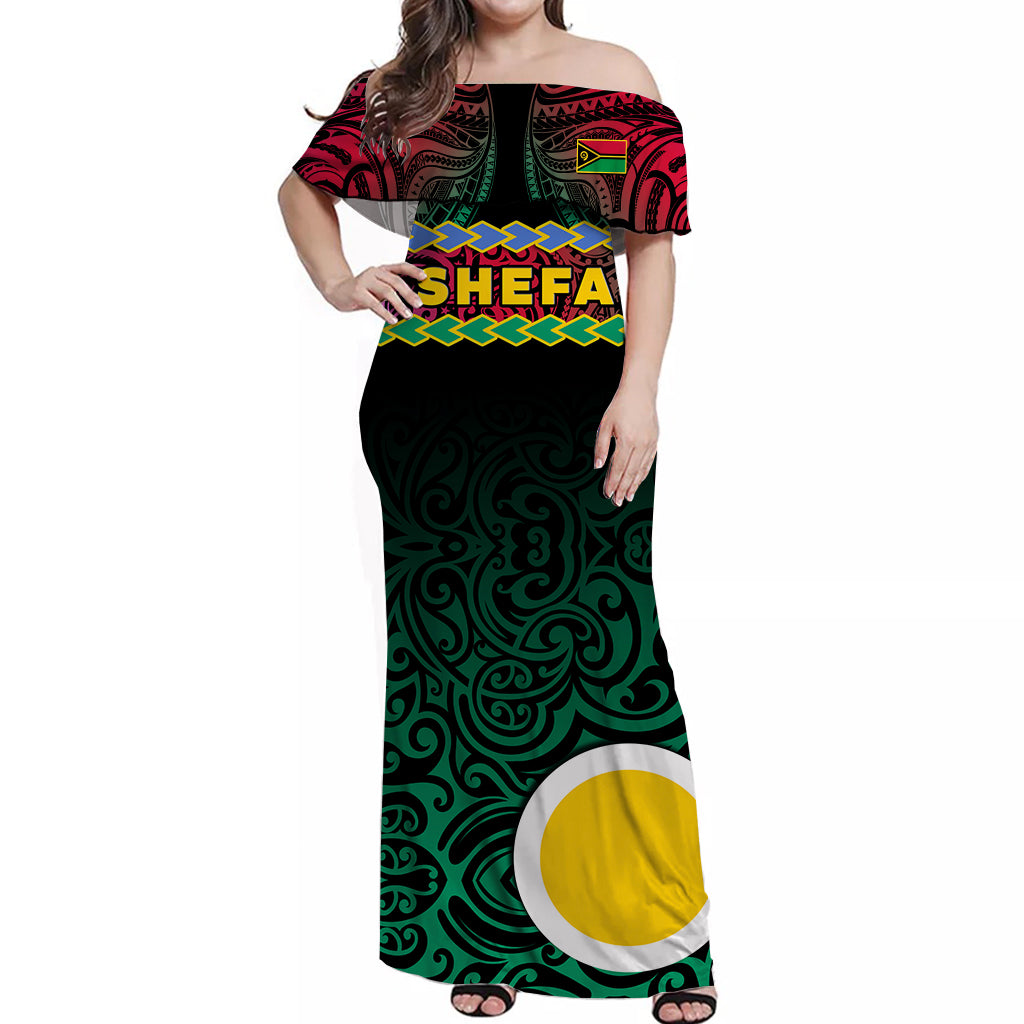 Custom Matching Hawaiian Shirt and Dress Shefa Province Vanuatu Pig Tusk Polynesian Flag Style LT14 - Polynesian Pride
