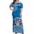 (Custom Personalised) Apifoou Tonga College Off Shoulder Long Dress Class Of Year Tongan Ngatu Pattern LT14 Women Blue - Polynesian Pride