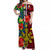 (Custom Personalised) Philippines Off Shoulder Long Dress Pilipinas Sun Mix Polynesian Pattern Ver.02 LT14 Women Red - Polynesian Pride