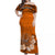 French Polynesia Off Shoulder Long Dress Happy Internal Autonomy Day Special Orange Version LT14 Women Orange - Polynesian Pride