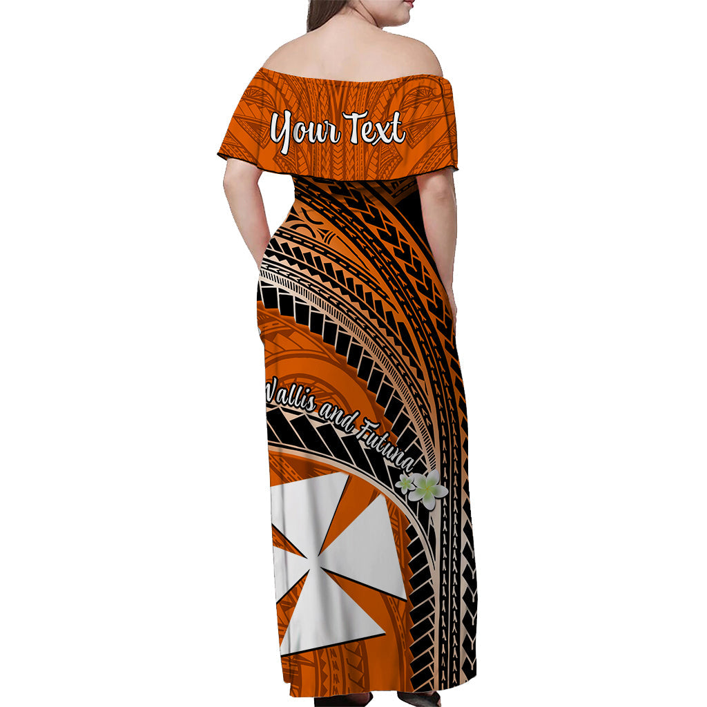 Custom Wallis And Futuna Matching Dress and Hawaiian Shirt Plumeria Flowers with Orange Polynesian Pattern LT14 - Polynesian Pride