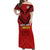 (Custom Personalised) Tonga Rugby MMT Off Shoulder Long Dress Ngatu Mate Maa Tonga Simple LT13 Women Red - Polynesian Pride